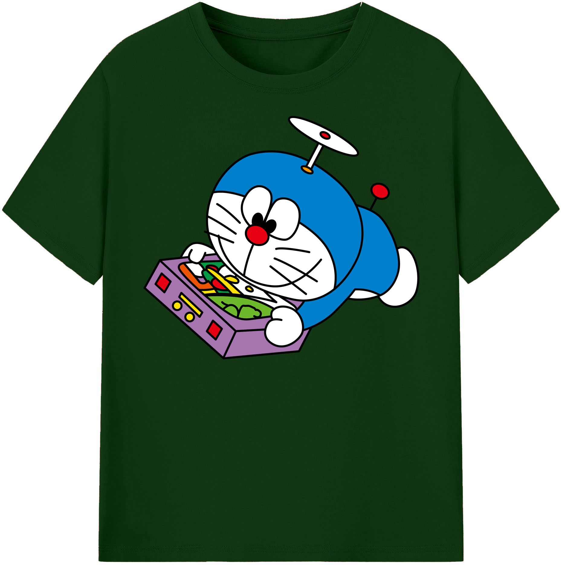 （画像用） ドラえもん Doraemon 綿100％半袖Tシャツ（フロントプリント）